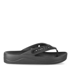 Tongs NOIR CROCS Baya Plateform Flip