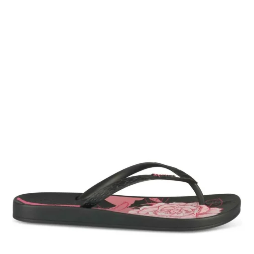 Tongs NOIR Femme Motif Uni A Enfiler