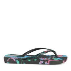 Tongs NOIR Femme Motif Uni A Enfiler