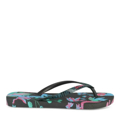 Tongs NOIR Femme Motif Uni A Enfiler
