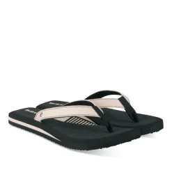 Tongs NOIR Femme Motif Uni A Enfiler