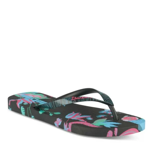 Tongs NOIR Femme Motif Uni A Enfiler