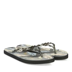 Tongs NOIR Femme Motif Uni A Enfiler