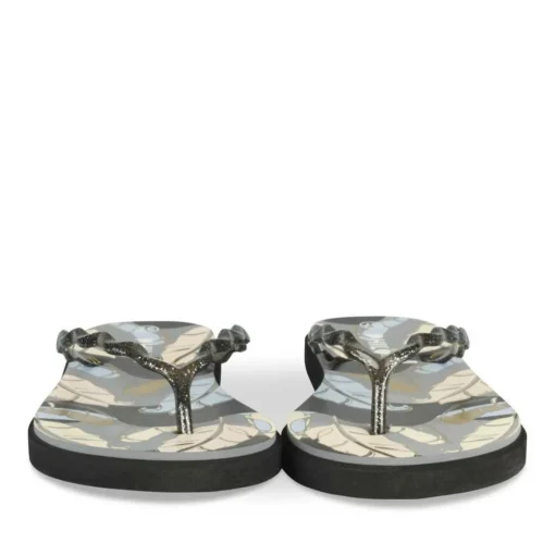 Tongs NOIR Femme Motif Uni A Enfiler