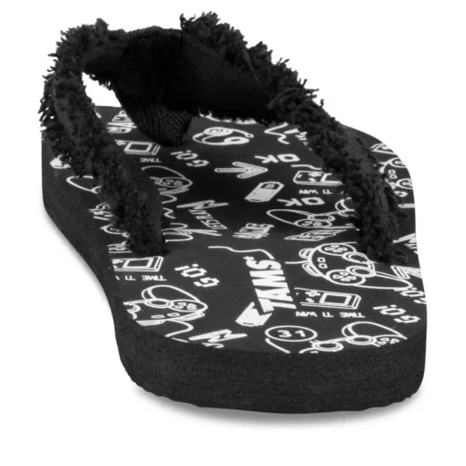 Tongs NOIR Garçon Motif Uni A Enfiler