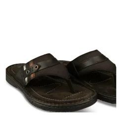 Tongs NOIR Homme CUIR