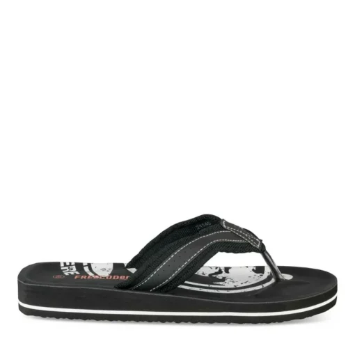 Tongs NOIR Homme Motif Uni A Enfiler