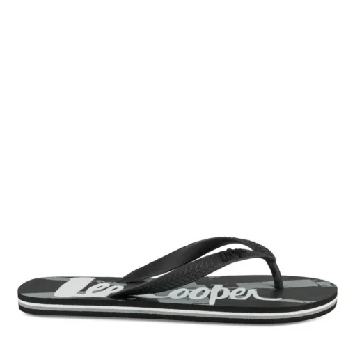 Tongs NOIR Homme Motif Uni A Enfiler