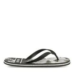Tongs NOIR Homme Motif Uni A Enfiler