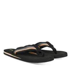 Tongs NOIR Homme Motif Uni A Enfiler