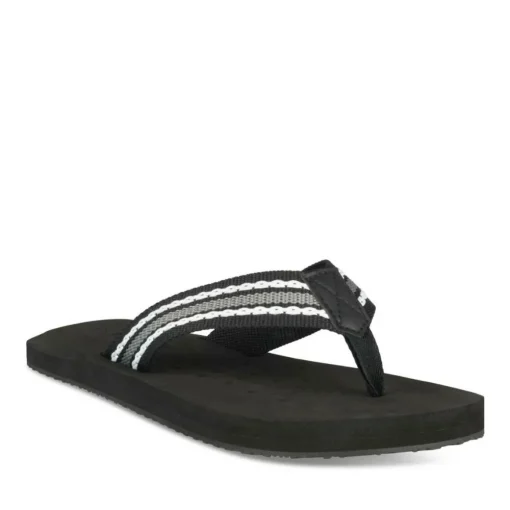 Tongs NOIR Homme Motif Uni A Enfiler
