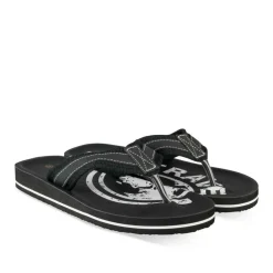Tongs NOIR Homme Motif Uni A Enfiler