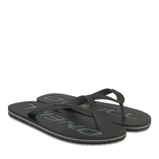 Tongs NOIR Homme Motif Uni A Enfiler