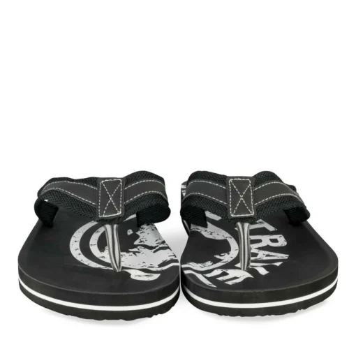 Tongs NOIR Homme Motif Uni A Enfiler