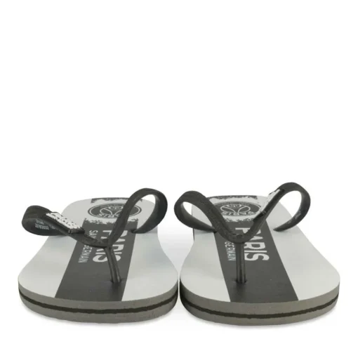 Tongs NOIR Homme Motif Uni A Enfiler