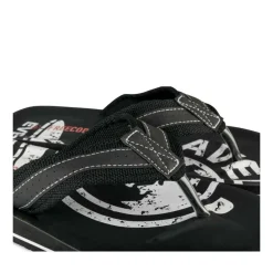 Tongs NOIR Homme Motif Uni A Enfiler