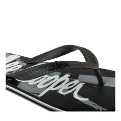 Tongs NOIR Homme Motif Uni A Enfiler