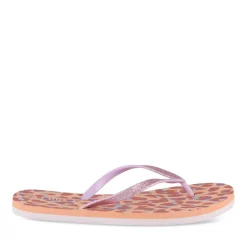 Tongs ORANGE Femme Motif Uni A Enfiler