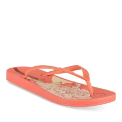 Tongs ORANGE Femme Motif Uni A Enfiler