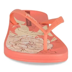Tongs ORANGE Femme Motif Uni A Enfiler
