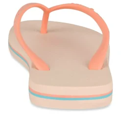 Tongs ORANGE Femme Motif Uni A Enfiler