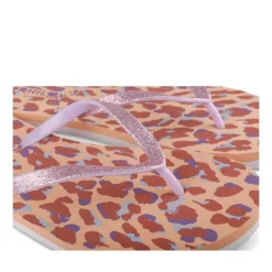 Tongs ORANGE Femme Motif Uni A Enfiler