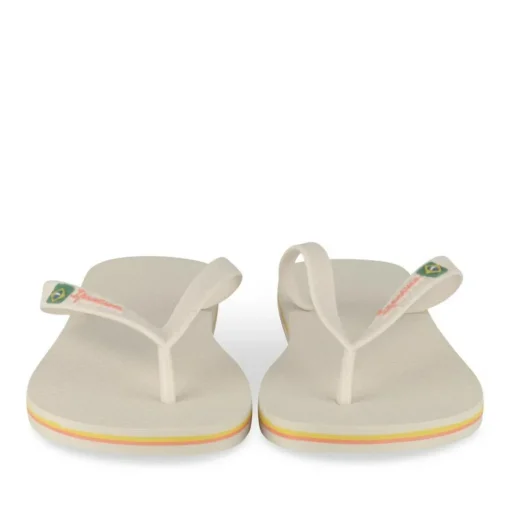 Tongs Plage BEIGE Femme Motif Uni A Enfiler