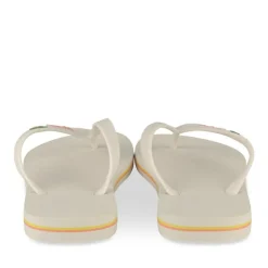 Tongs Plage BEIGE Femme Motif Uni A Enfiler