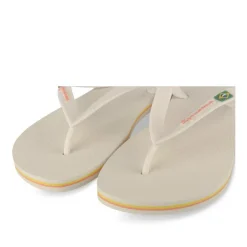 Tongs Plage BEIGE Femme Motif Uni A Enfiler