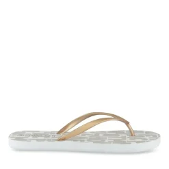 Tongs Plage BLANC Femme Motif Uni A Enfiler