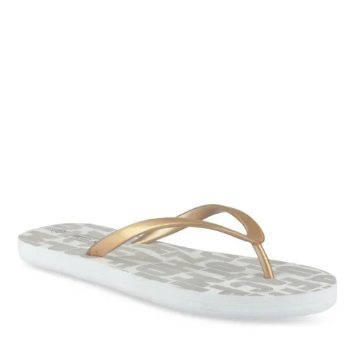 Tongs Plage BLANC Femme Motif Uni A Enfiler