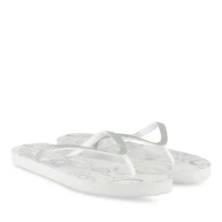 Tongs Plage BLANC Femme Motif Uni A Enfiler