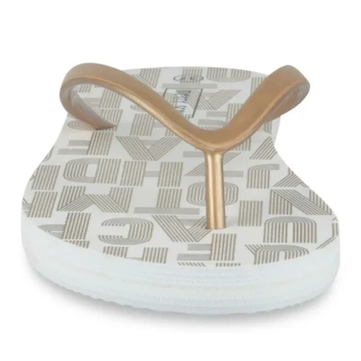 Tongs Plage BLANC Femme Motif Uni A Enfiler