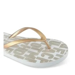 Tongs Plage BLANC Femme Motif Uni A Enfiler