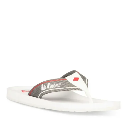 Tongs Plage BLANC Homme Motif Uni
