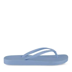Tongs Plage BLEU Femme Motif Uni A Enfiler