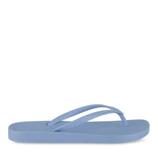 Tongs Plage BLEU Femme Motif Uni A Enfiler