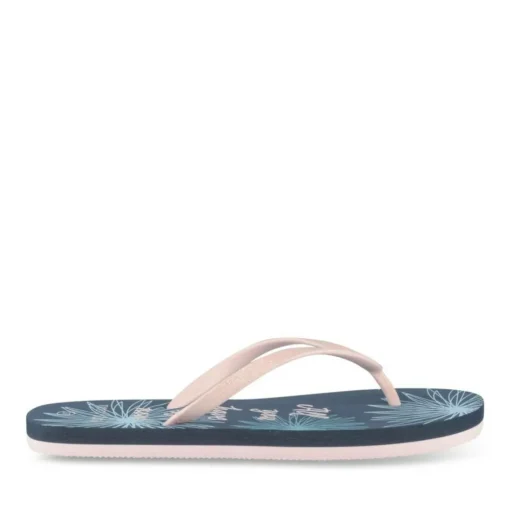 Tongs Plage BLEU Femme Motif Uni A Enfiler