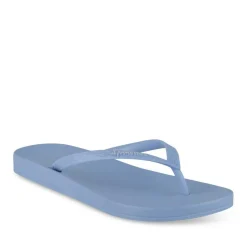 Tongs Plage BLEU Femme Motif Uni A Enfiler