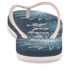Tongs Plage BLEU Femme Motif Uni A Enfiler