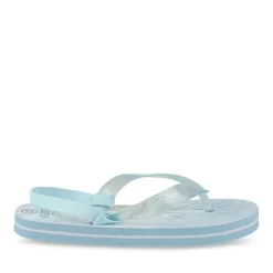 Tongs Plage BLEU Fille Motif Uni Elastique