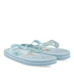 Tongs Plage BLEU Fille Motif Uni Elastique