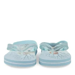 Tongs Plage BLEU Fille Motif Uni Elastique