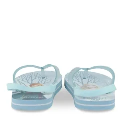 Tongs Plage BLEU Fille Motif Uni Elastique