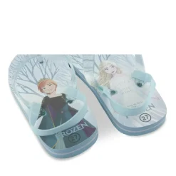 Tongs Plage BLEU Fille Motif Uni Elastique