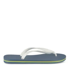 Tongs Plage BLEU Homme Motif Uni A Enfiler