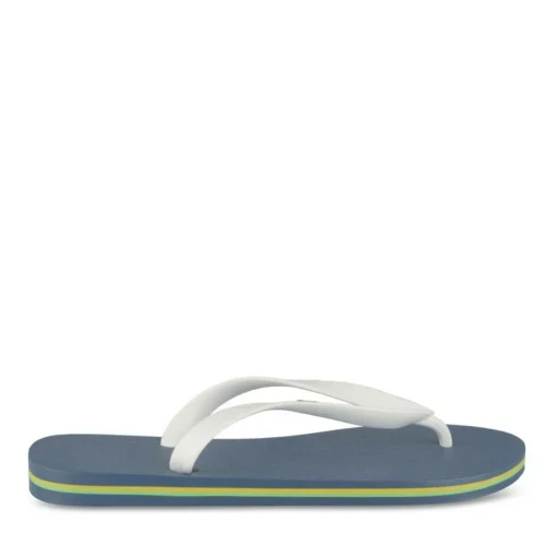 Tongs Plage BLEU Homme Motif Uni A Enfiler