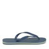 Tongs Plage BLEU Homme Motif Uni A Enfiler