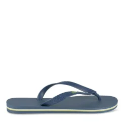 Tongs Plage BLEU Homme Motif Uni A Enfiler