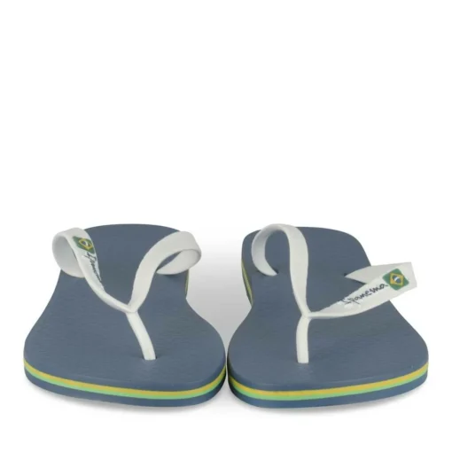 Tongs Plage BLEU Homme Motif Uni A Enfiler